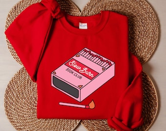 Slow Burn Book Club Sweatshirt, Valentine's Day Bookish Gift, Dark Academia, Literature Fantasy, Booktok Merch, Valentine Sweatshirt