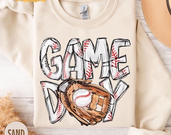Baseball Sweatshirt, Cozy Baseball Game Day Crewneck, Cute Sports Mom Sweater, Trendy Gameday Sweatshirt, Baseball Lover Gift for Her