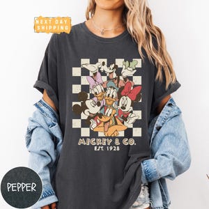 Vintage Mickey & Co 1928 Comfort Colors Shirt, Mickey And Friends Shirt, Retro Disneyland Tee, Disneyworld Shirt, Disney Family Shirt