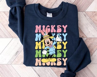 Disney Easter Vacation, Family Egg Sweatshirt, Mickey Disney Easter Shirt, Mickey And Friends Shirt, Easter Disney Family Matching Trip