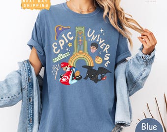 Retro Epic Universe Comfort Colors Shirt, 2026 Family Universe Park Trip Tee, Orlando Vacation Shirt, Theme Park Adventure T-Shirt