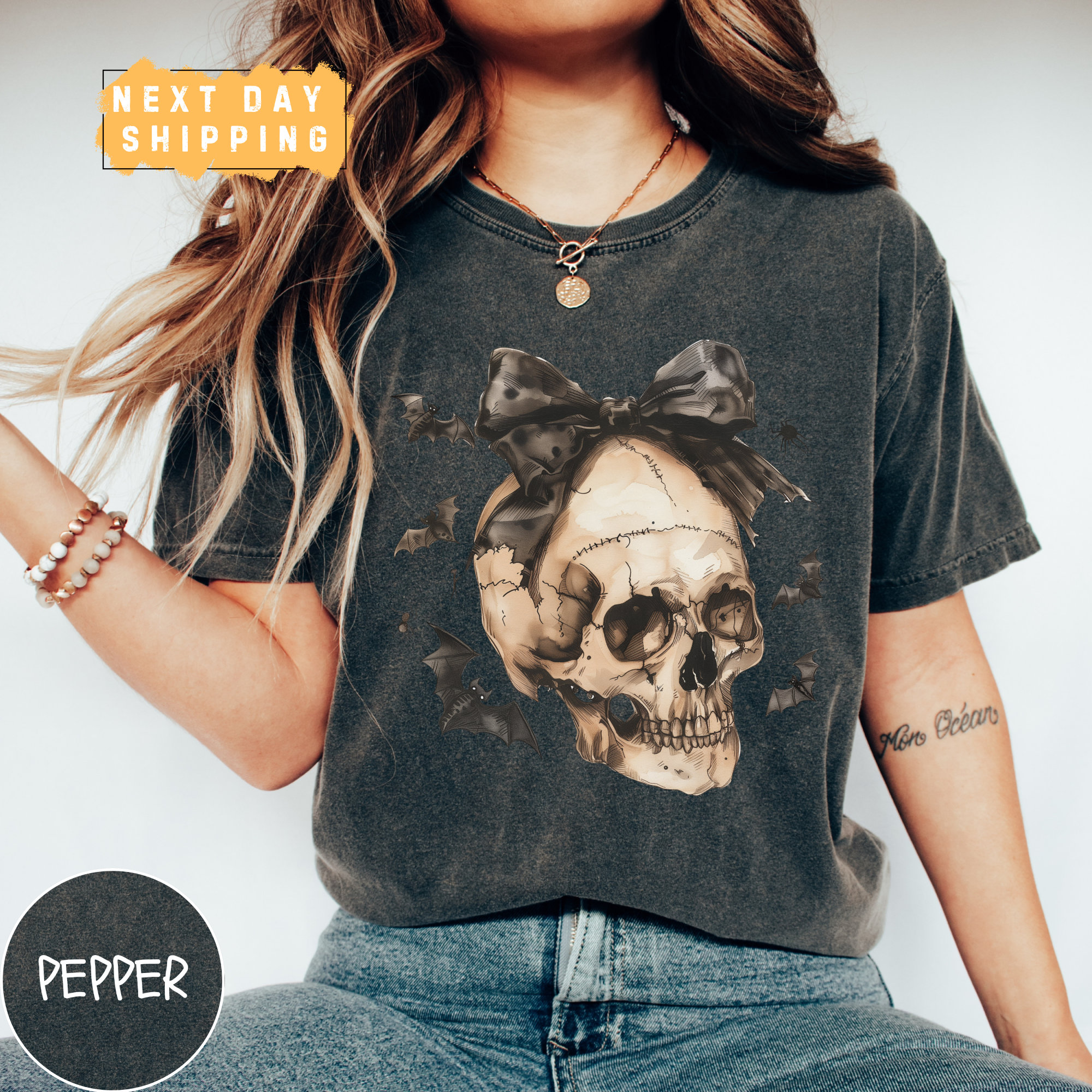 Girls Skull Shirt Etsy