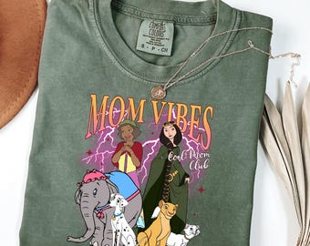 Vintage Disney Mom Princess Comfort Colors Shirt, Cool Mom Club Tee, Retro Disney Trip Shirt, Mother's Day Gift for Magical Mama