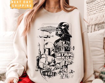 Retro Disney Wars Sweatshirt, Star Day Crewneck, May the 4th Sweater, Vintage Galaxy Fan Shirt, Disney World Family Gift