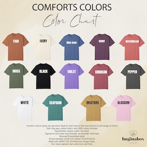 a poster with different colors of t - shirts