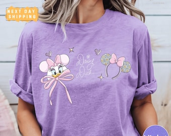 Camiseta Coquette Bow Daisy Duck Comfort Colors, estilo retro Disney Daisy Soft Girl