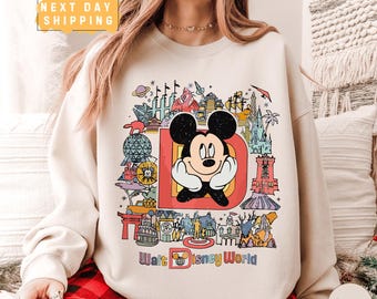 Retro Walt Disneyworld Sweatshirt, Vintage Mickey Disney Pullover, Disney Family Trip Crewneck, Mickey and Friends Sweater