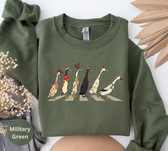 Sweat à Capuche Canard De Noël / Père Noël - Design Humoristique, 241 G, Coupe Classique, Col Tissé - 5