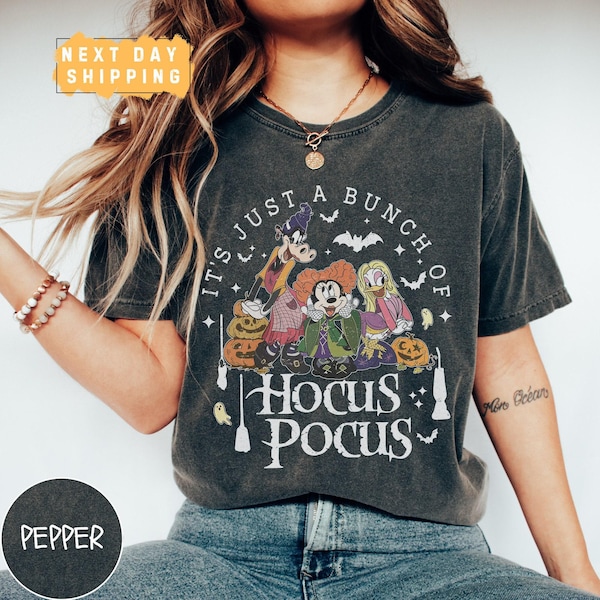 Comfort Colors Disney Halloween Hocus Pocus Shirt,  Mickey and Friends Halloween Shirt, Spooky Season Shirt,Pumpkin Shirt, Disney Spooky Tee