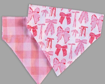 Pink Bows Reversible Over-the-Collar Dog & Cat Bandana