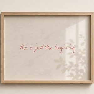 New Beginnings Quote Print | Minimal Script Motivational Wall Art (Digital Download)
