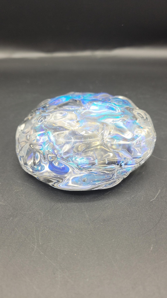ペーパーウェイト アート ガラス 虹 虹色 アートガラス ペーパー