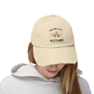 One Hell Of A Mother Mama Hat For New Mom Gift For Mama Distressed Hat Accessory For Mom Hat For Mama Baseball Cap Gift For Mothers Day Gift