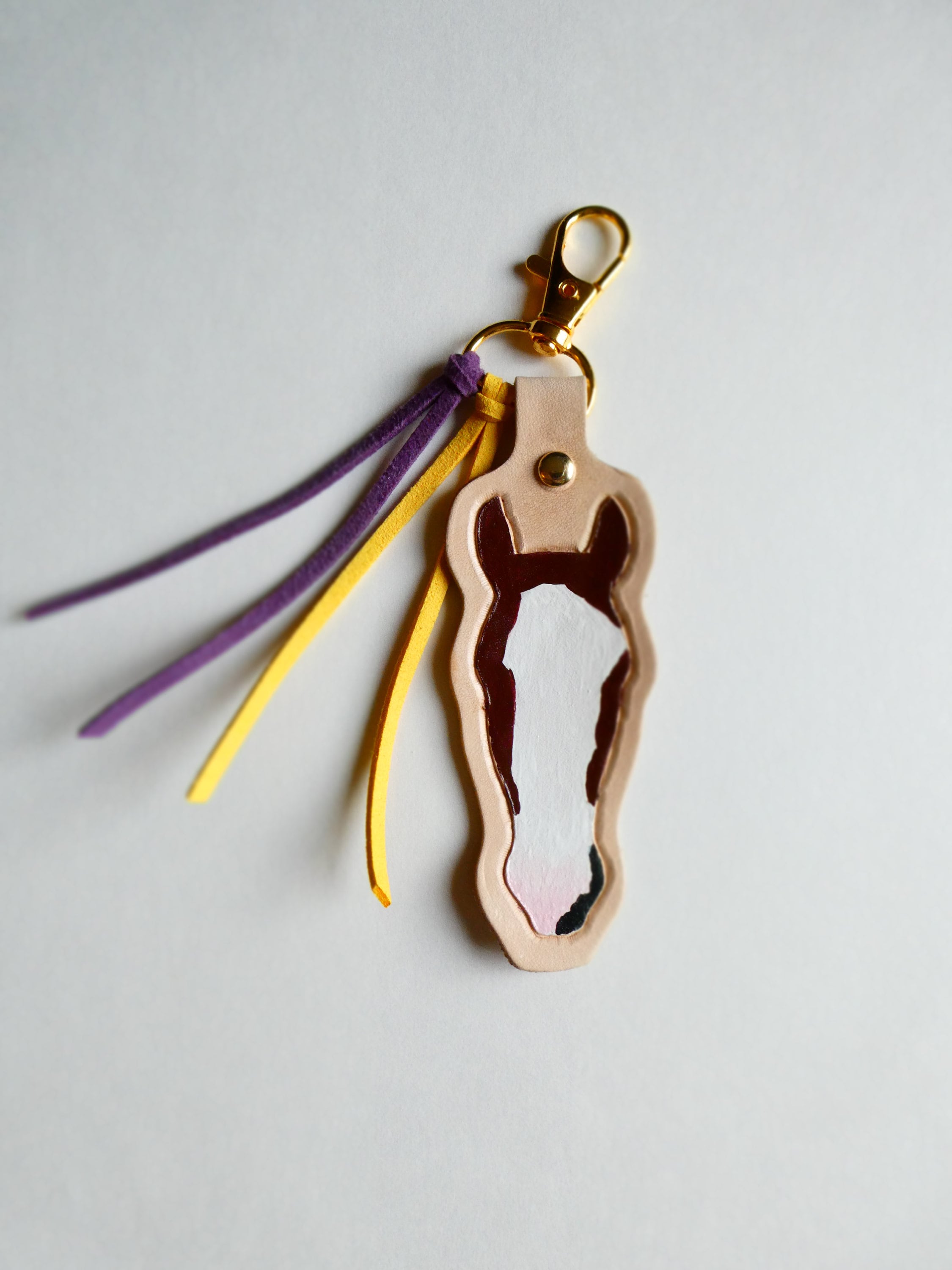 Custom Horse Art Custom Leather Horsehead Keychain - Equestrian Keepsake & Memorial Gift