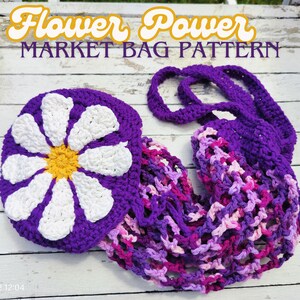 Foldable Flower Market Bag Crochet Pattern