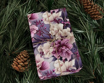 Orchids Luxury GiftWrap Paper Roll Luxury Floral design Gift Wrap Paper roll Giftwrap paper Orchids wrapping gift roll for flower lovers