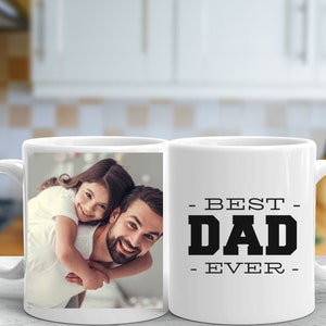 Custom Best Dad Ever Mug Gift from Kids Meaningful Dad Gift for 1st Time Dad Step Dad Fathers Day New Daddy Coffee Cup Bonus Dad Tea Cup