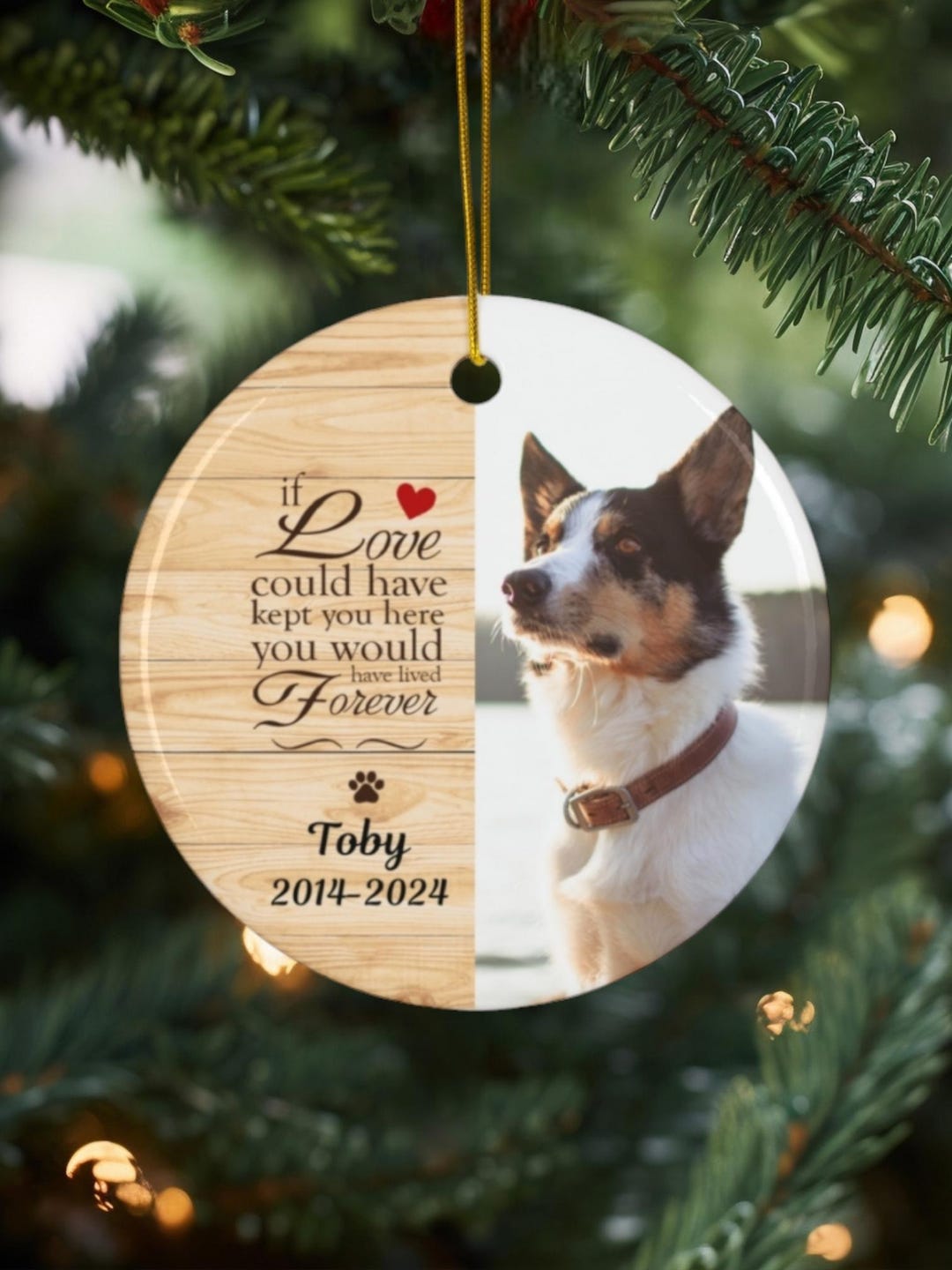 Custom Pet Photo Memorial Ornament: Dog & Cat Loss Keepsake - Etsy