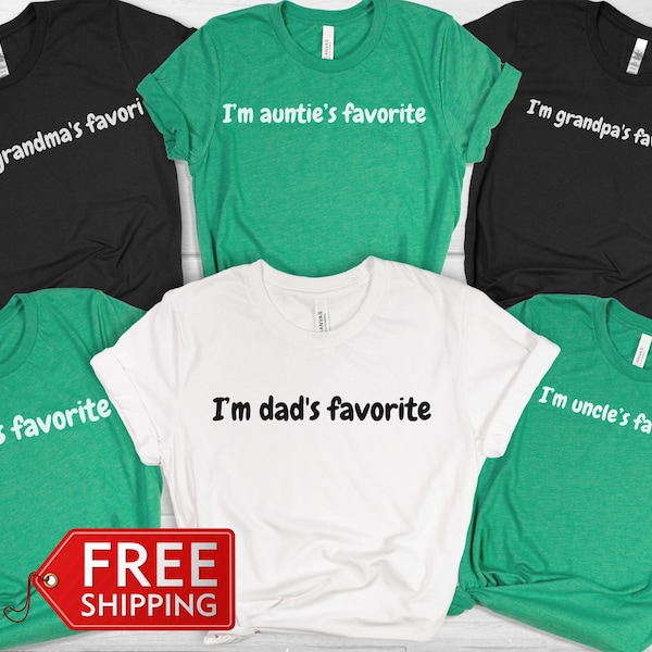 Dad's Favorite Family Match Shirts Funny Sibling Shirts Matching Favorit Shirts Match Familyshirt Aunties Gifts-for-Women Gifts-for Men