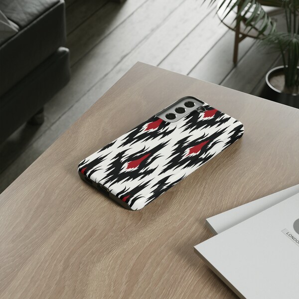 Unique Ikat Phone Case for iPhone 15 14 13 12 11 (Pro, Plus, Max, Mini), Samsung Galaxy S23, S22, S21 (Plus, Ultra, FE) Durable Cover Case