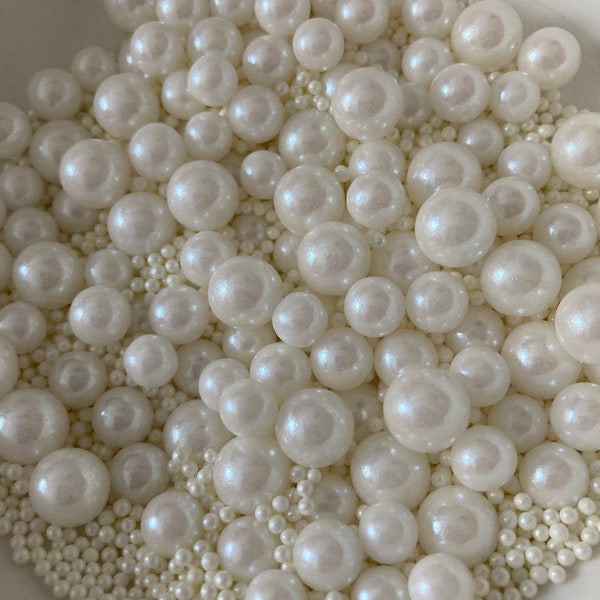 Anniversary Blend Pearl White Sugar Pearls