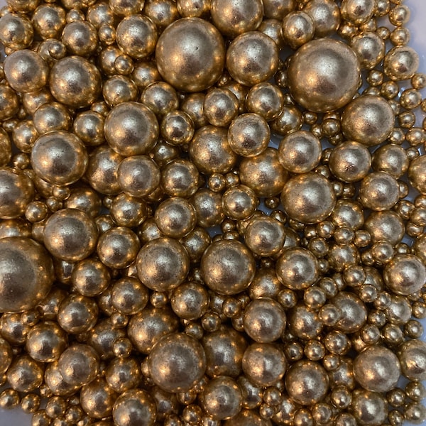 Assorted Gold Sugar Pearls