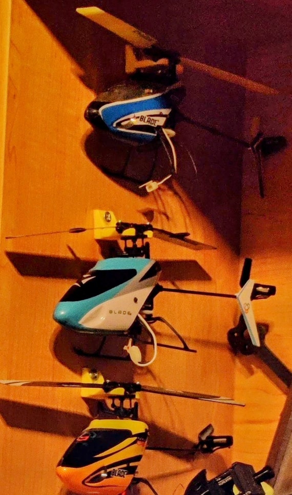 E-flite Blade nano RC helicopter 3D-printed Wall Mount hanger hook platform. Accessible Hobbies