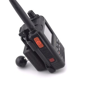 Rugged Yaesu FT5DR Handheld Radio Walkie-Talkie 1&quot; Ball RAM Mount Holder for Car Truck UTV ATV Motorcycle Wheelchair