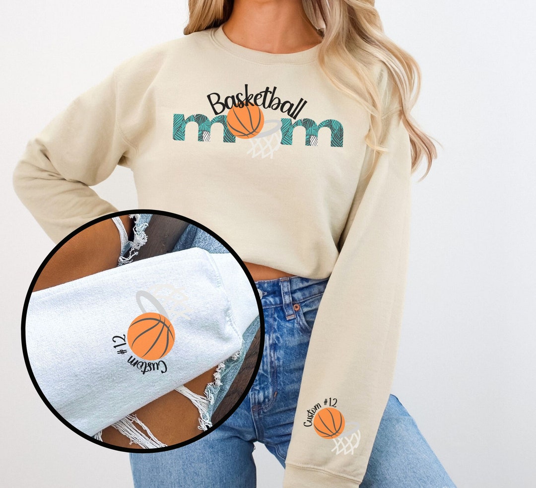 Personalized Basketball Mom Sweatshirt Cute Customized Etsy