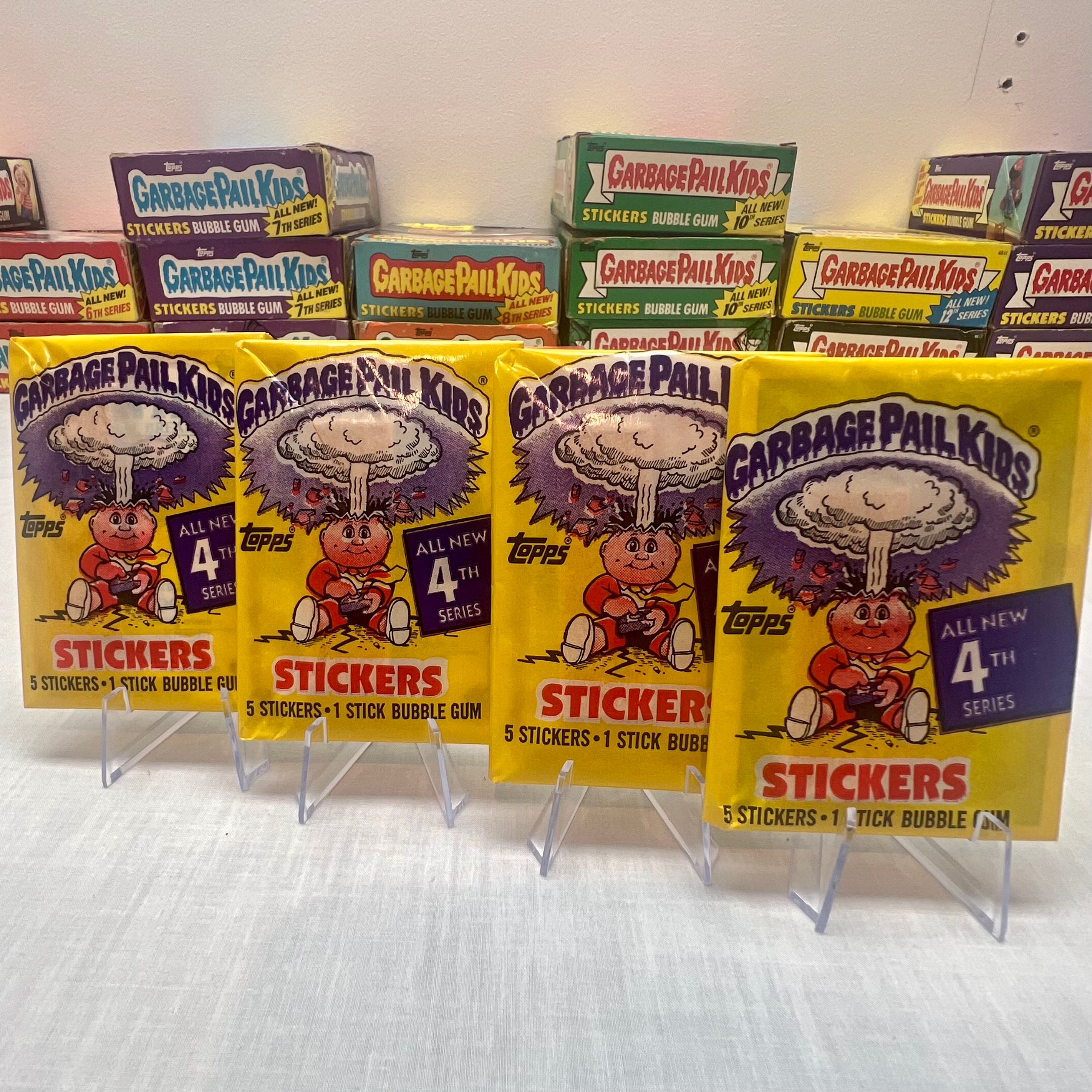 Factory Sealed Pack Garbage Pail Kids 4th Series Sticker Pack - 5 Cards ...