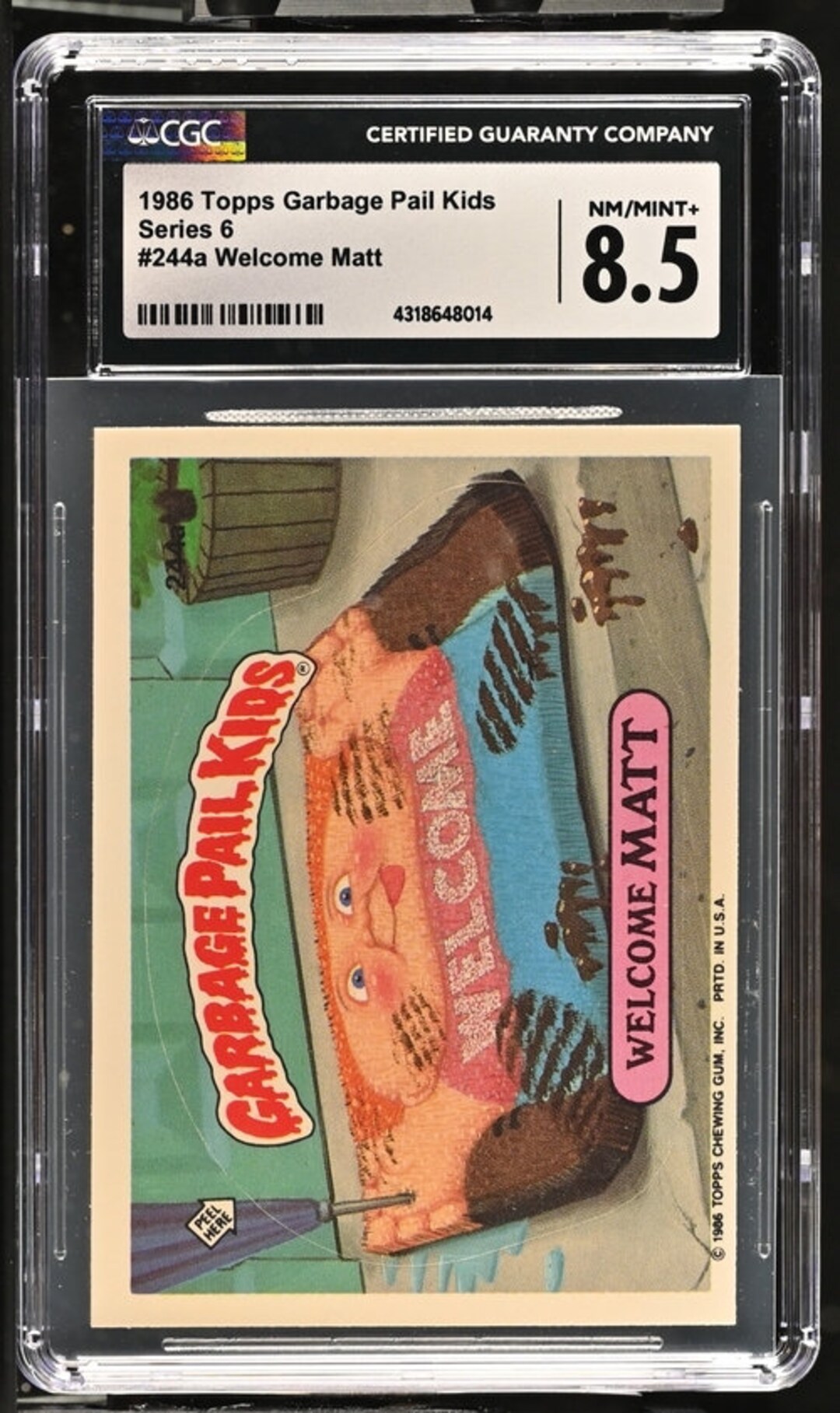 1986 Garbage Pail Kids Series 6 Welcome Matt CGC 8.5 Nm/mint+ - Etsy