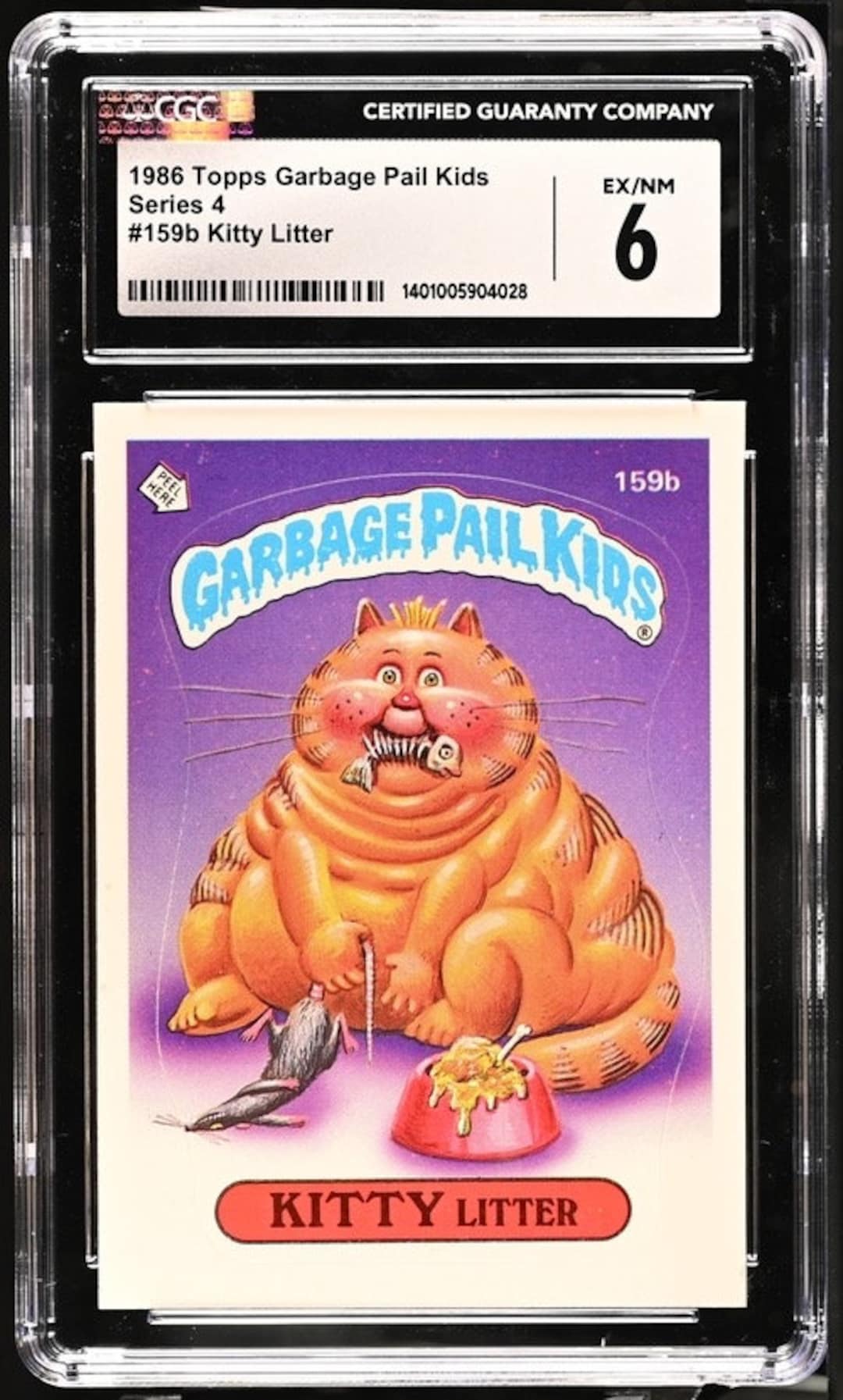 1986 Garbage Pail Kids Series 4 Kitty Litter CGC 6.0 EX/NM Etsy