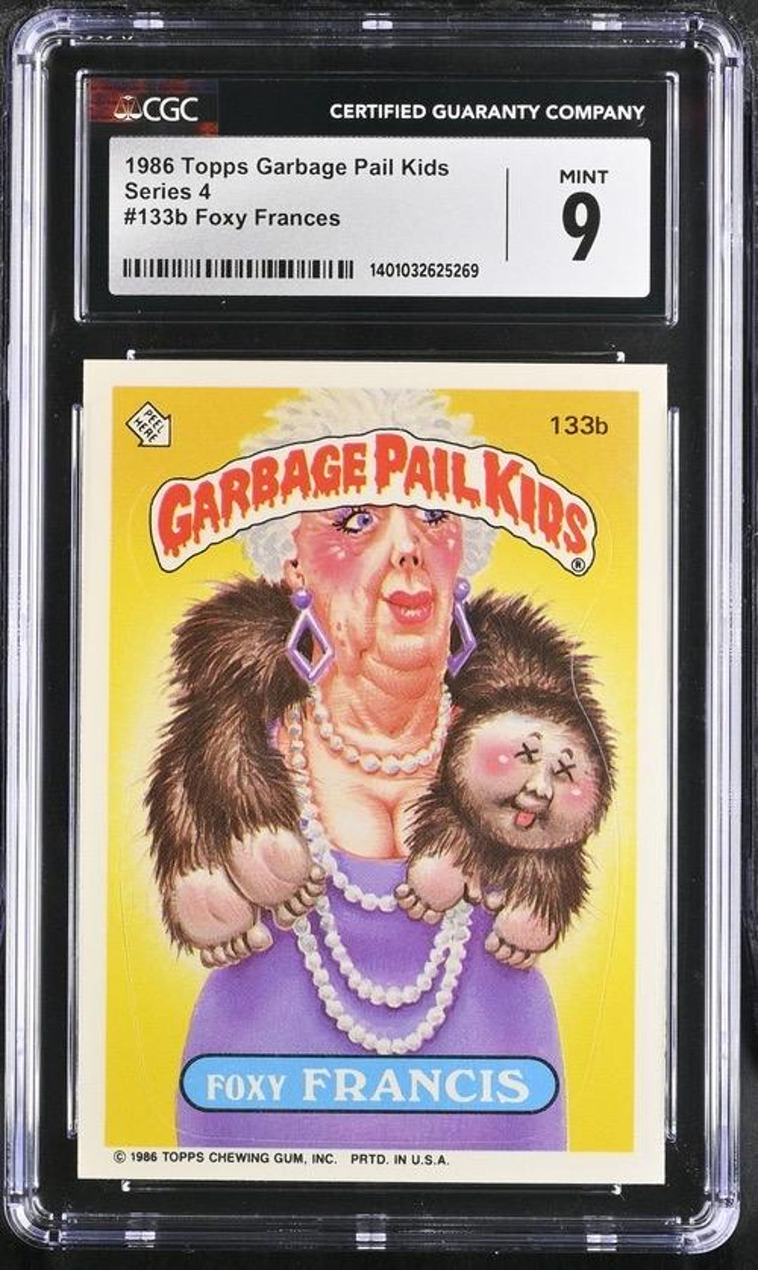 1986 Garbage Pail Kids Foxy Frances Series 4 CGC 9.0 Mint - Etsy