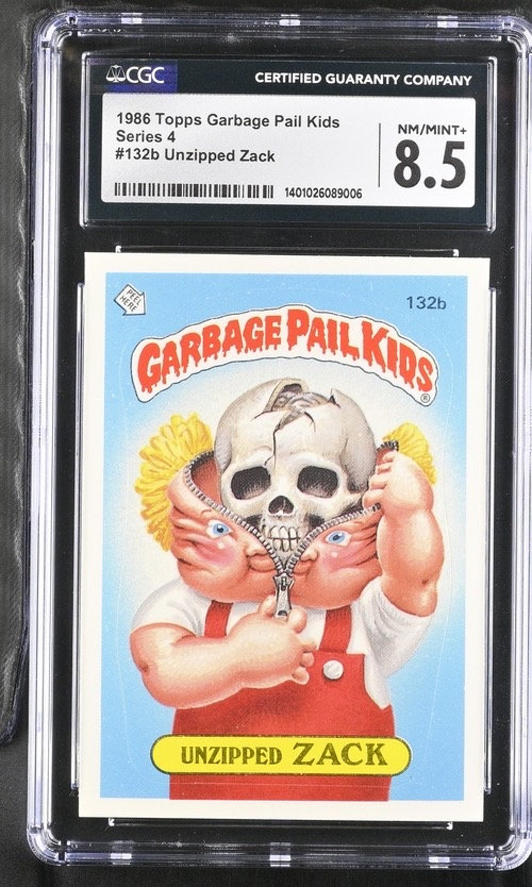 1986 Garbage Pail Kids Series 4 Unzipped Zack CGC 8.5 Nm/mint+ - Etsy