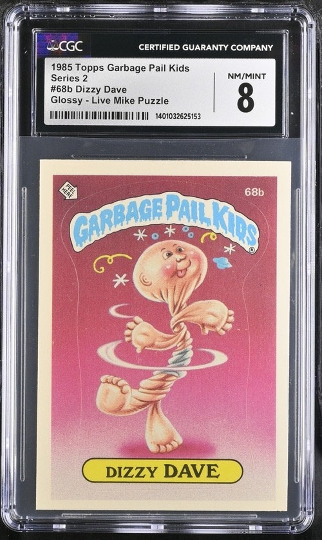 1985 Garbage Pail Kids Series 2 Dizzy Dave CGC 8.0 Near Mint/mint