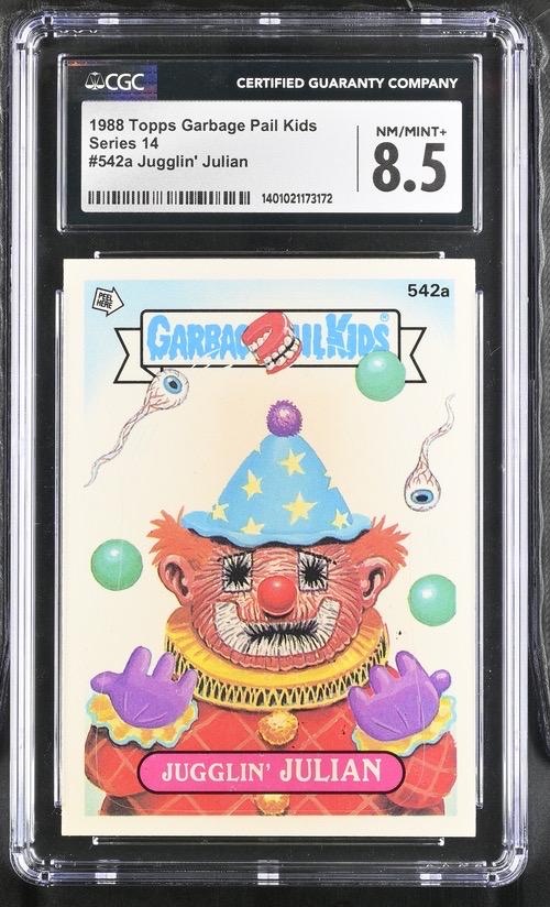 Y*G様 カバヤジャンジャンプレゼント・サンダーマスクカード31114番 1988 Garbage Pail Kids Series 14 Jugglin' Julian CGC 8.5 Nm/mint+
