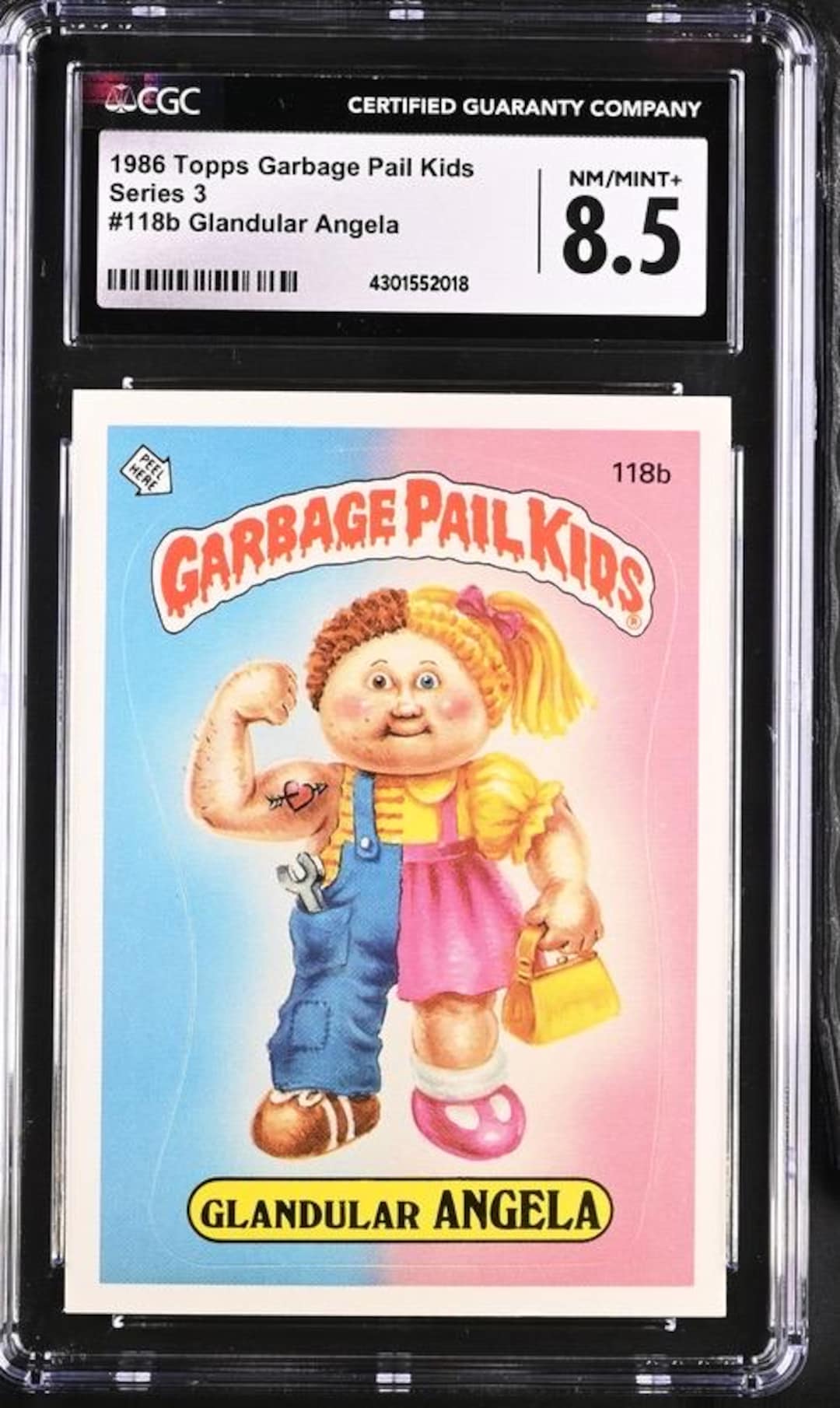 1986 Garbage Pail Kids Series 3 Glandular Angela CGC 8.5 Nm/mint+