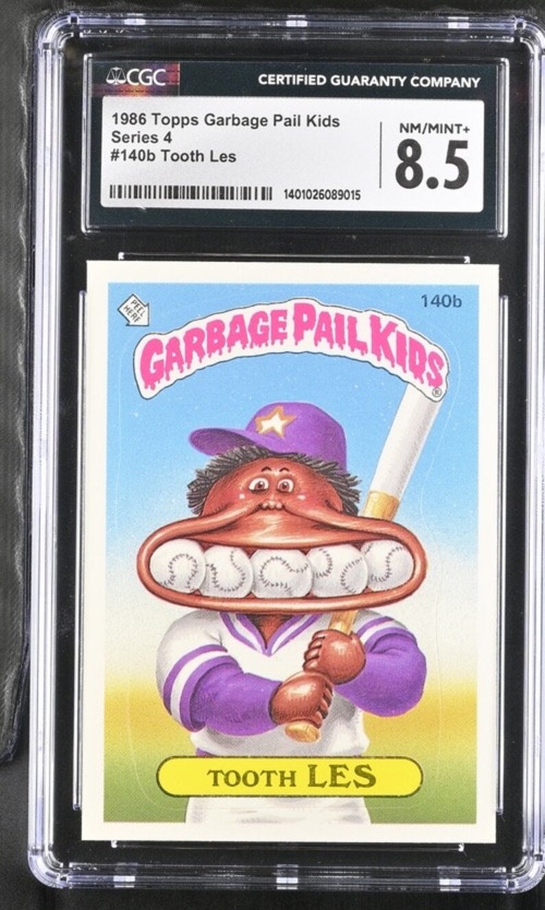 Gpk Bat 1986 Garbage Pail Kids Series 4 Tooth Les CGC 8.5 Nm/mint+ - Etsy