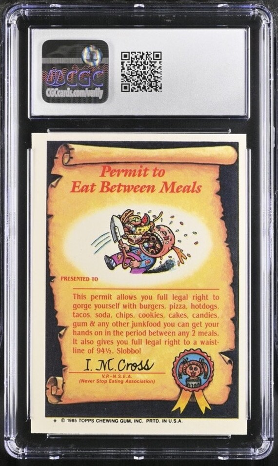 1985 Garbage Pail Kids Series 2 Nutty Nicole CGC 8.0 Near Mint