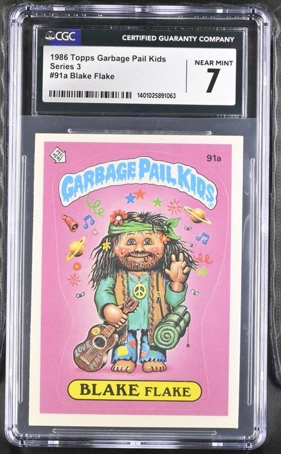 1986 Garbage Pail Kids Series 3 Blake Flake CGC 7.0 Near Mint - Etsy