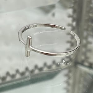 Sterling Silver Adjustable Cross Ring Christian Faith Jewelry Religious Gift Baptism Gift Birthday Gift Spiritual Ring for Women Daily Wear
