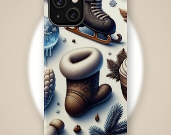 Winter Coffee MagSafe Compatible Phone Case, Coffee Lover iPhone Samsung Case