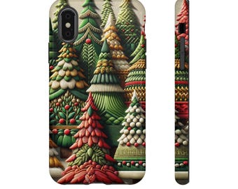 Festliche Handyhülle mit Weihnachtsbaum-Motiv, Weihnachtsgeschenk für iPhone, Samsung Galaxy und Pixel