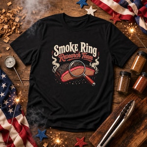 Smoke Ring Research Team Shirt, Funny BBQ Smoker Tee, Brisket Lover Gift