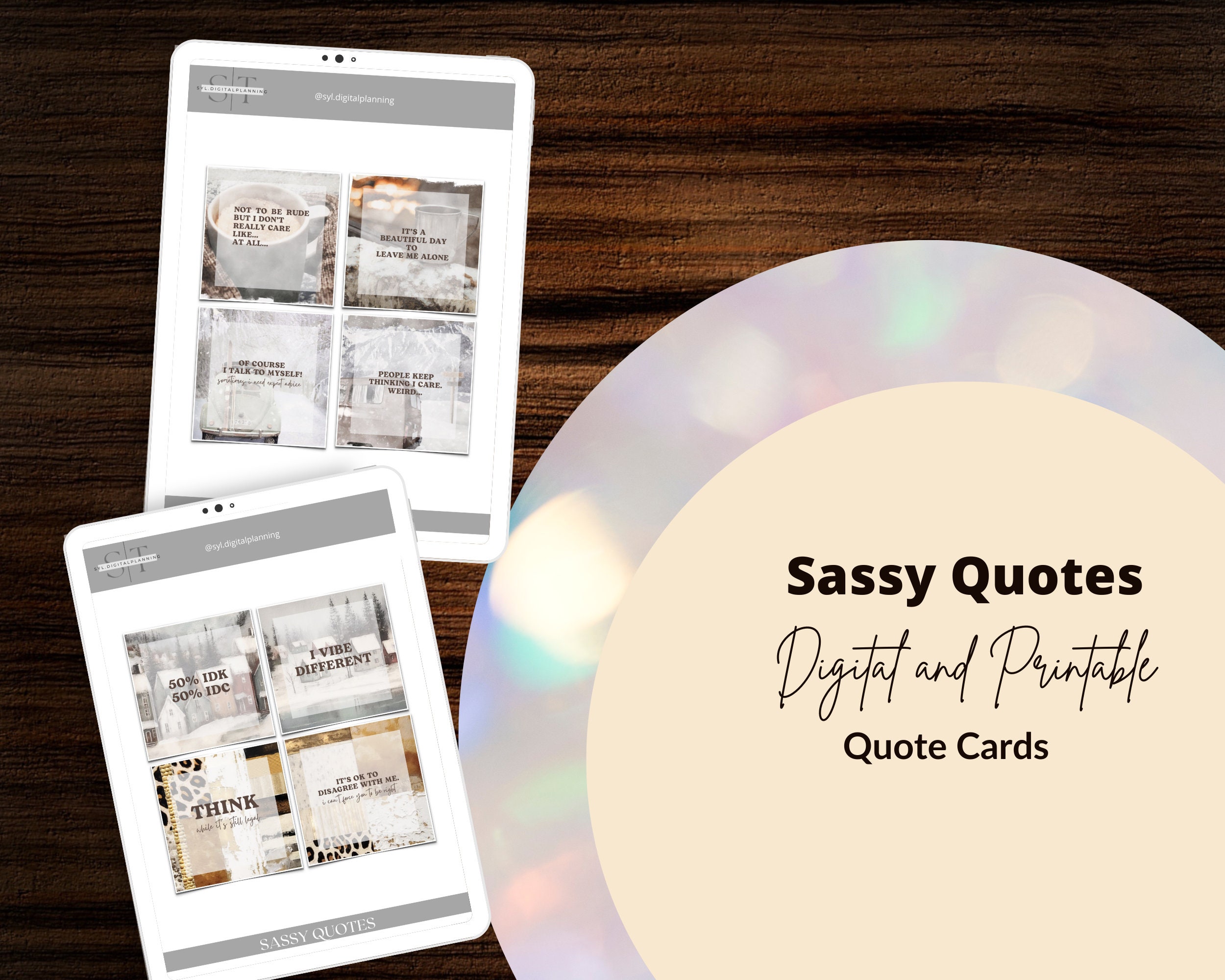 Sassy Quotes Digital and Printable Card, PNG and PDF - Etsy