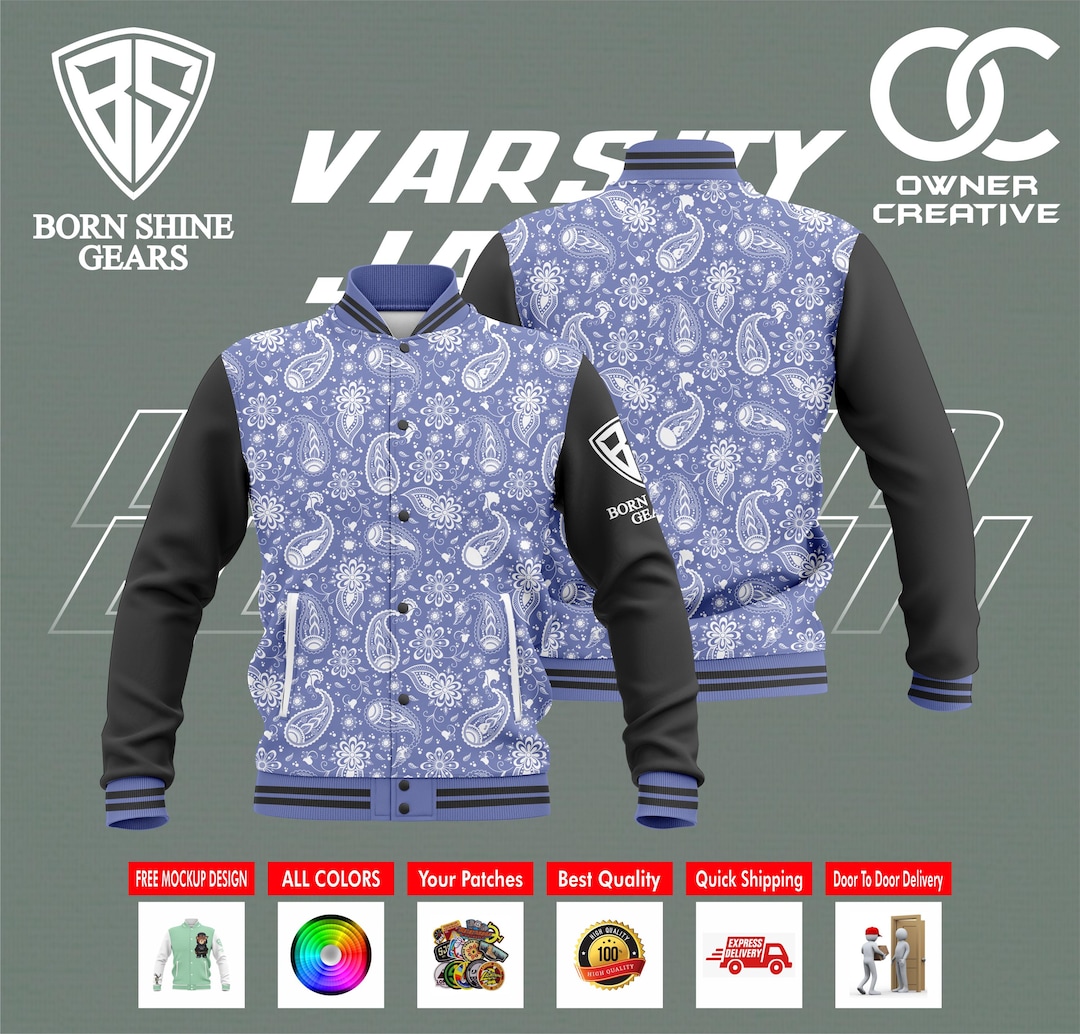 Custom Sublimated Jacket Custom Letterman Sublimation Jacket, Personalized Varsity Jacket ...
