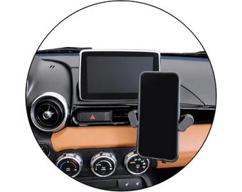 Air Vent Smartphone Holder for Mazda Miata MX5 ND and Fiat 124 Spider | Compact Phone Stand Smart Mount | VelociMods