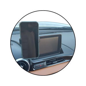 SMARTPHONE HOLDER for Mazda Miata MX5 ND and Fiat 124 Spider | Multimedia Screen Tray Storage Organizer Phone Mount Stand | VelociMods