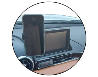 SMARTPHONE HOLDER for Mazda Miata MX5 ND and Fiat 124 Spider | Multimedia Screen Tray Storage Organizer Phone Mount Stand | VelociMods
