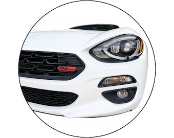 Emblem for Fiat 124 Spider | Front Grill Logo Crest Nameplate Badge | Roadster Accessories | Replace OEM 82215037